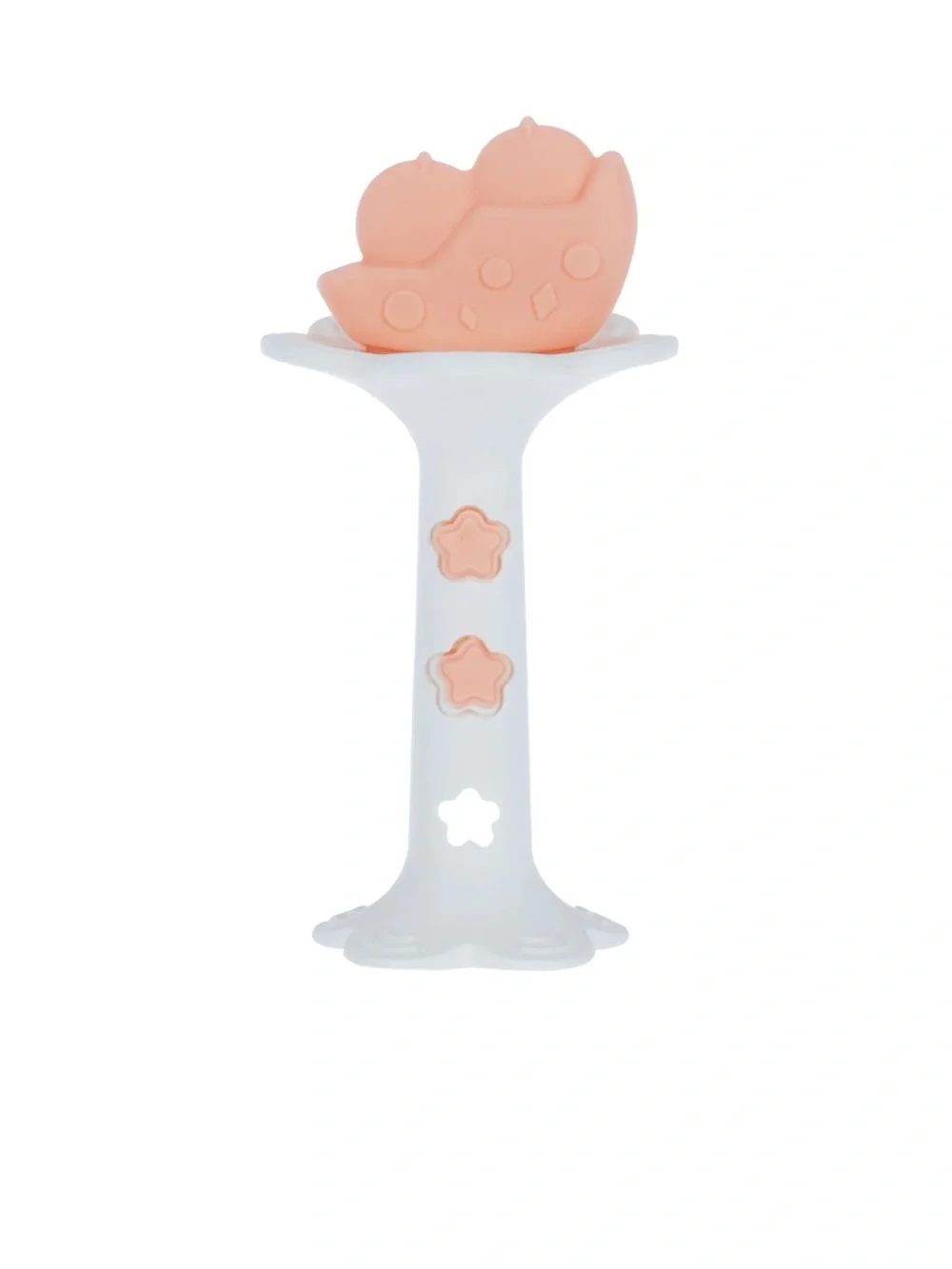 Nuby Silicone Fun Teethers — Chick & Tuba Teether Aqua & Peach *NEW*